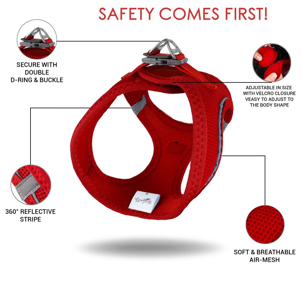 Dog harness Air-Mesh, colour: red slika 10