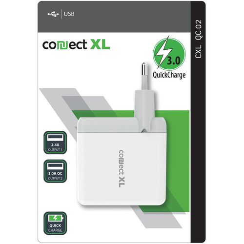 Connect XL Punjač kućni, brzi,  za smartphone, tablete..., USB, 2A - CXL-QC02 slika 1