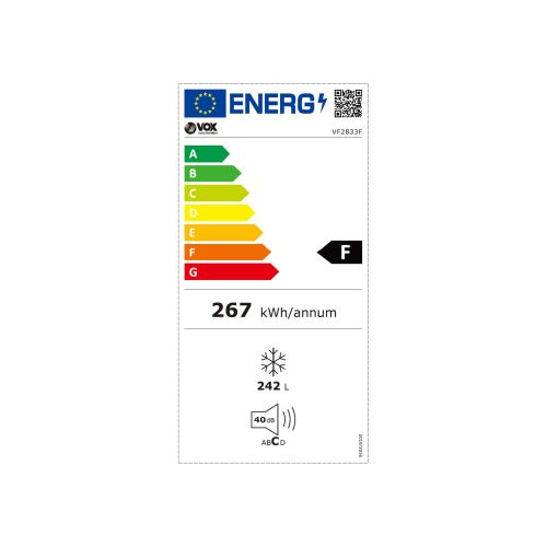 VOX uspravni zamrzivač VF2833F slika 5