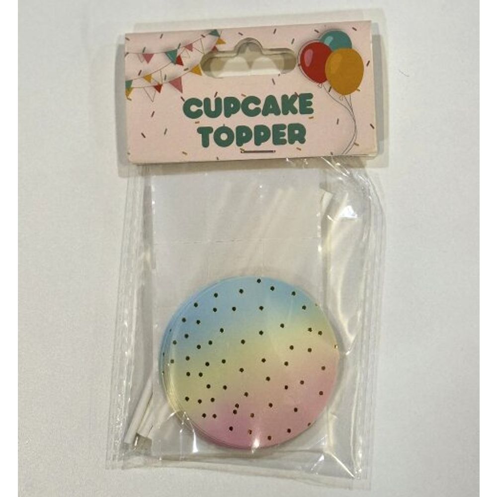 Toper za mafine 12/1 RAINBOW GOLD DOT slika 1
