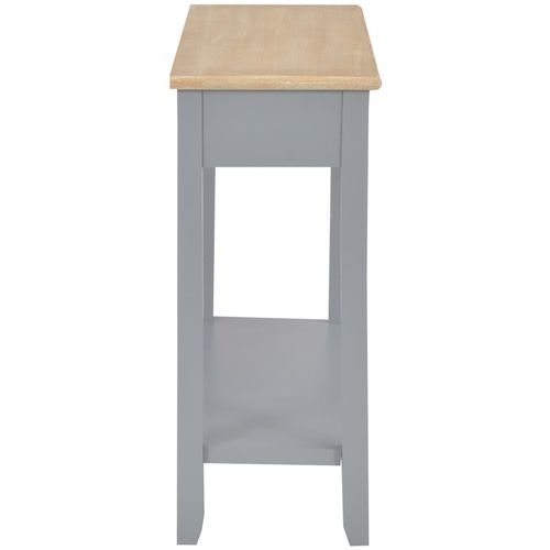 Konzolni stol sivi 110 x 35 x 80 cm drveni slika 5