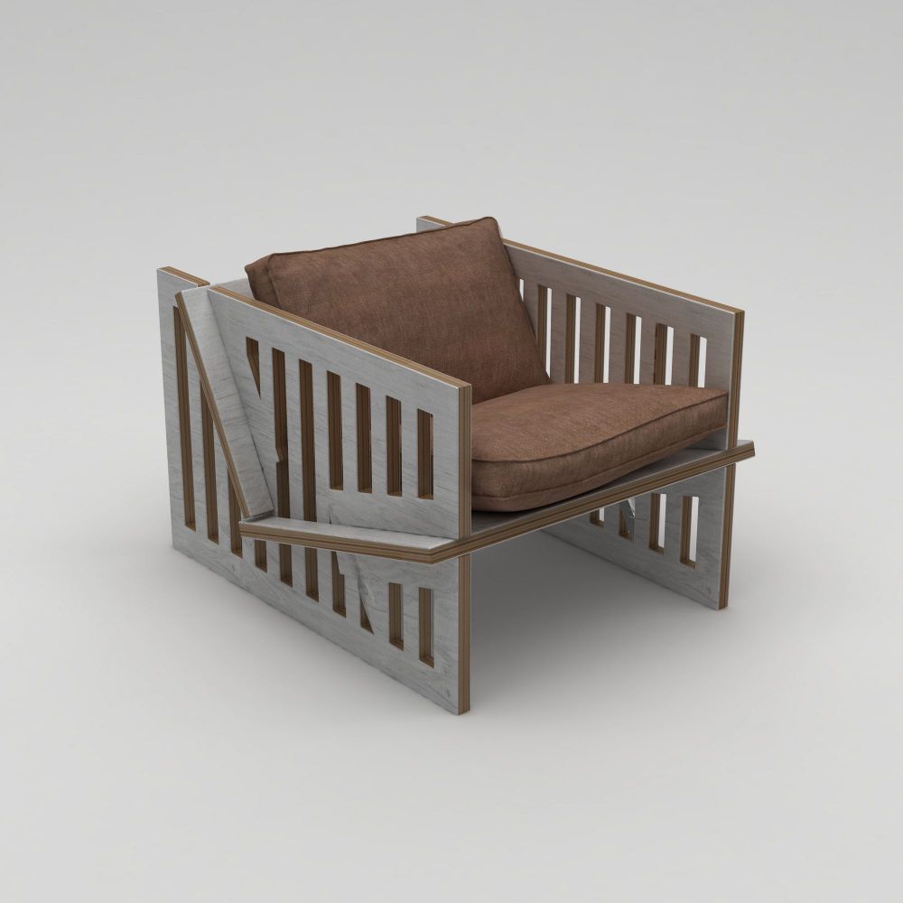 Wing Chair Roma - prirodno drvo slika 2