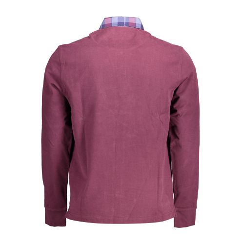 HARMONT &amp; BLAINE PURPLE MEN'S LONG SLEEVE POLO SHIRT slika 2