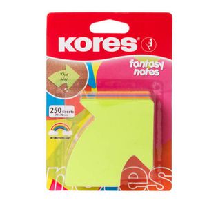 Blok samoljepivi Kores Fantasy neon 70x70mm 250 listova, strelica