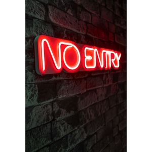 Wallity Ukrasna plastična LED rasvjeta, No Entry - Red