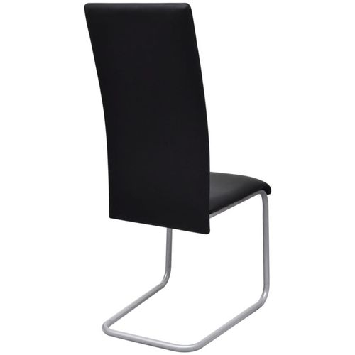 Konzolne blagovaonske stolice od umjetne kože 4 kom crne slika 13