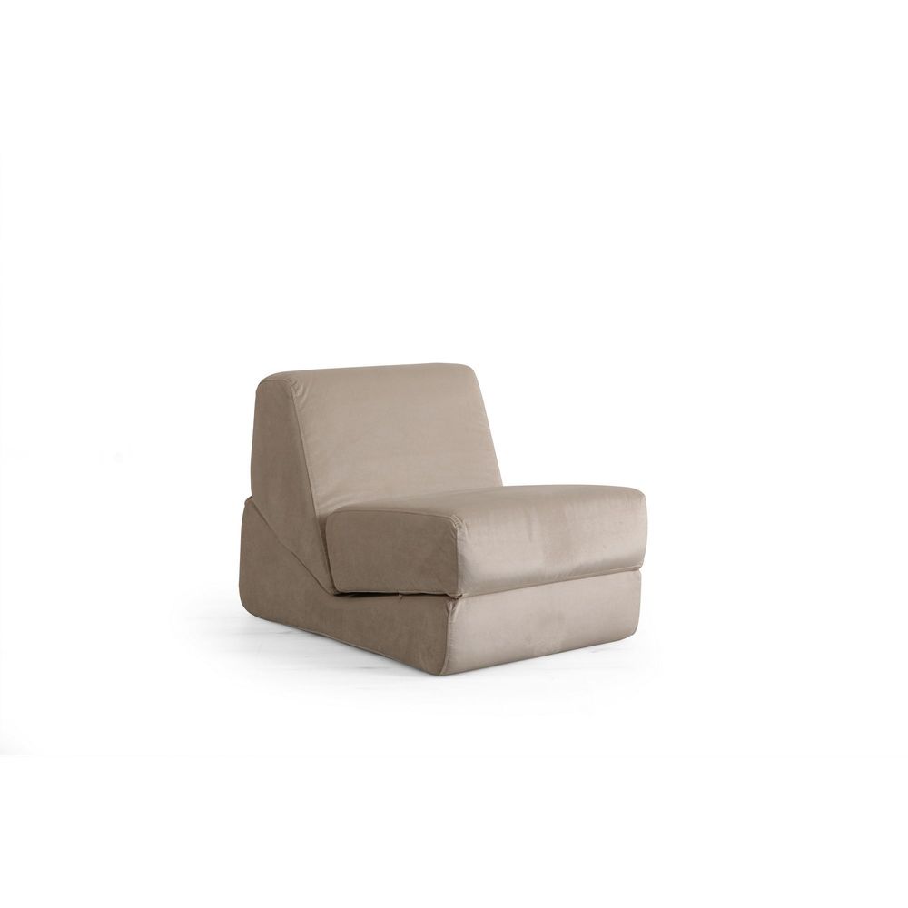 Jednosjed sofa na razvlačenje Origami - sjajna krema slika 2