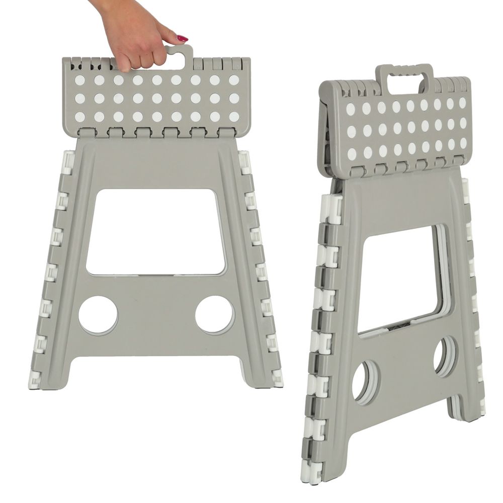 Protuklizni tabure 39CM svijetlo sivi  slika 4