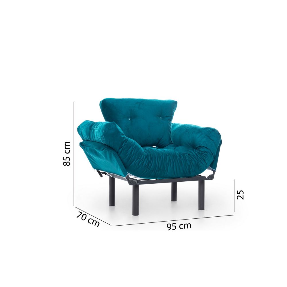 Nitta Single - Petrol Green Wing Chair slika 13