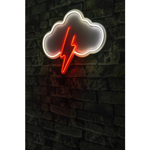 Wallity Ukrasna plastična LED rasvjeta, Thunder Storm - White, Red slika 9