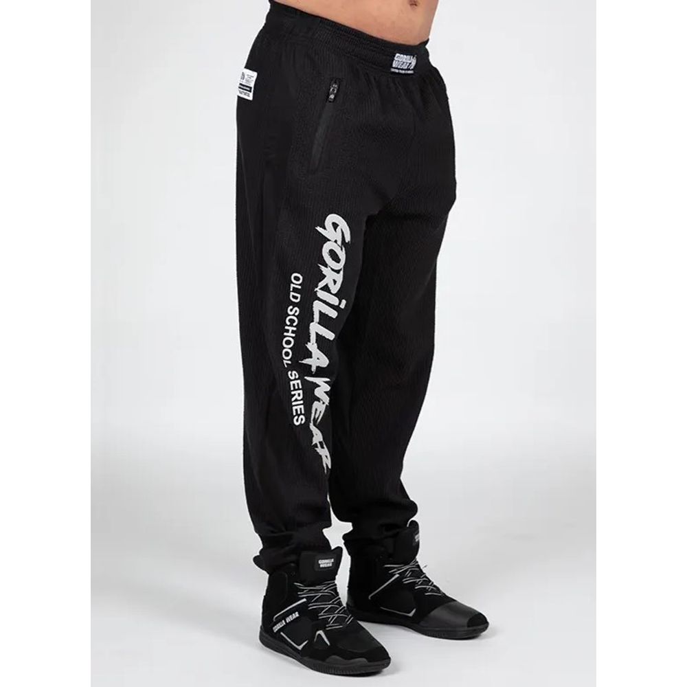 Gorilla Wear AUGUSTINE Old School Donji dio trenerke, Crni slika 3