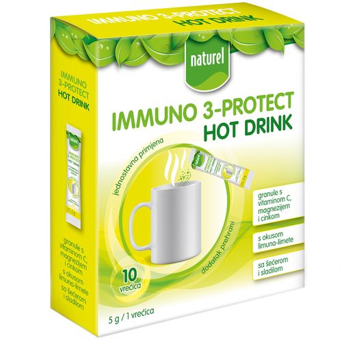 Naturel Immuno 3-Protect Hot drink granule u vrećicama 10kom x 5g slika 1
