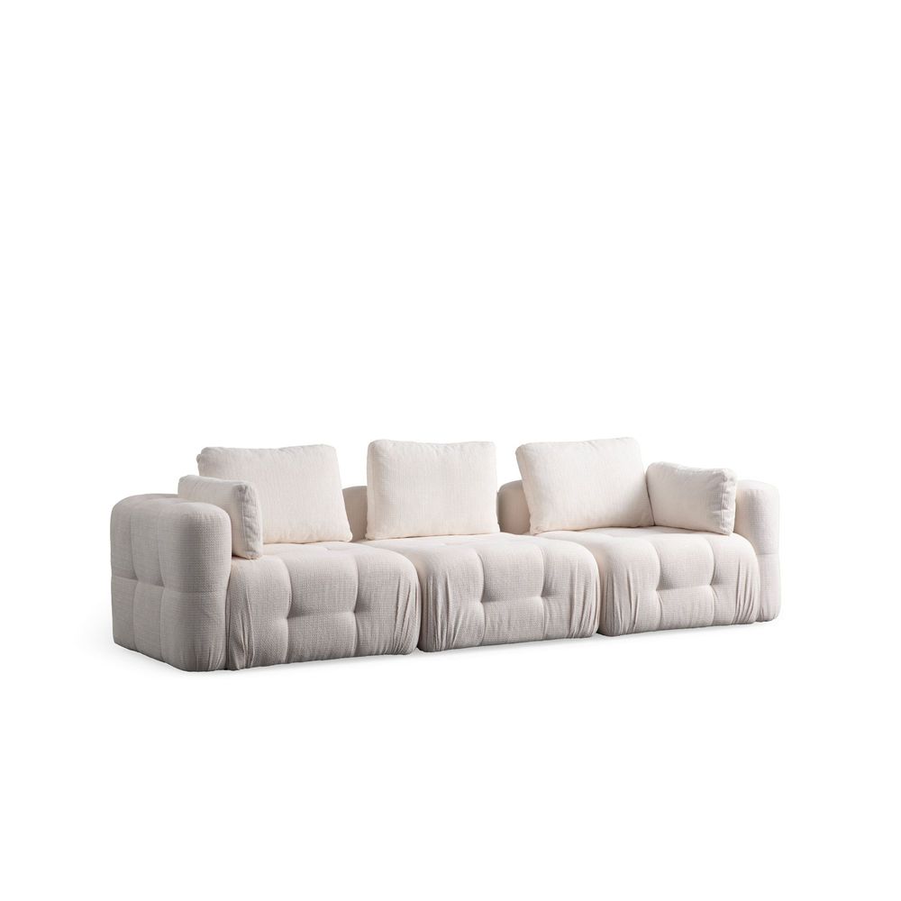 Amaris 3-sjedalna sofa - Bijela slika 5
