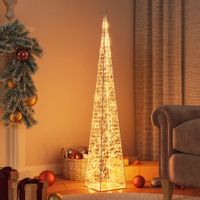 Svjetleći božićni stožac 60 LED tople bijele 120 cm akrilni