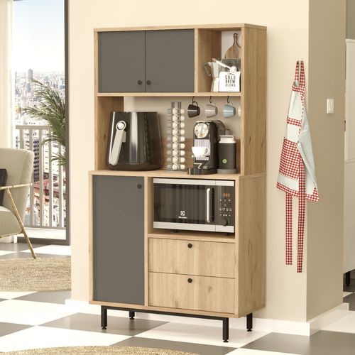 RE3-SA OakAnthracite Multi Purpose Cabinet slika 2