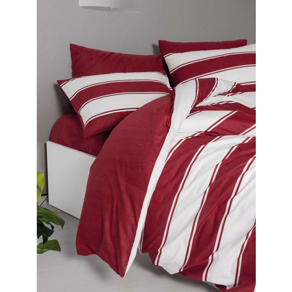 Ranforce double quilt cover set Jolly, colours: red, white slika 3