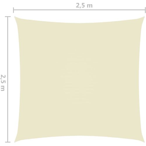 Jedro za zaštitu od sunca od tkanine četvrtasto 2,5x2,5 m krem slika 6