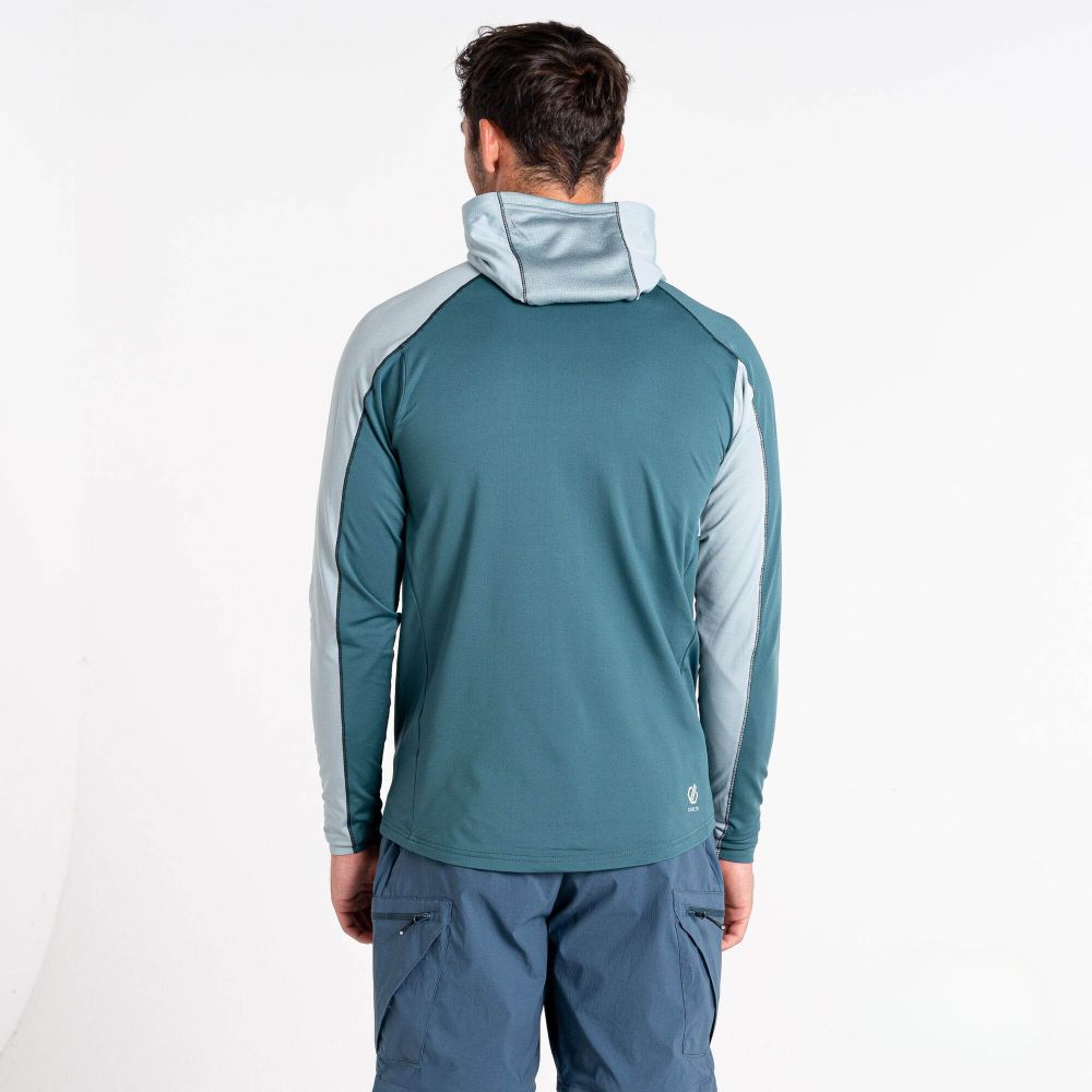Dare2B Muški duks na kopčanje Assimilate CoreStr, Mediterranean Green/Slate slika 4