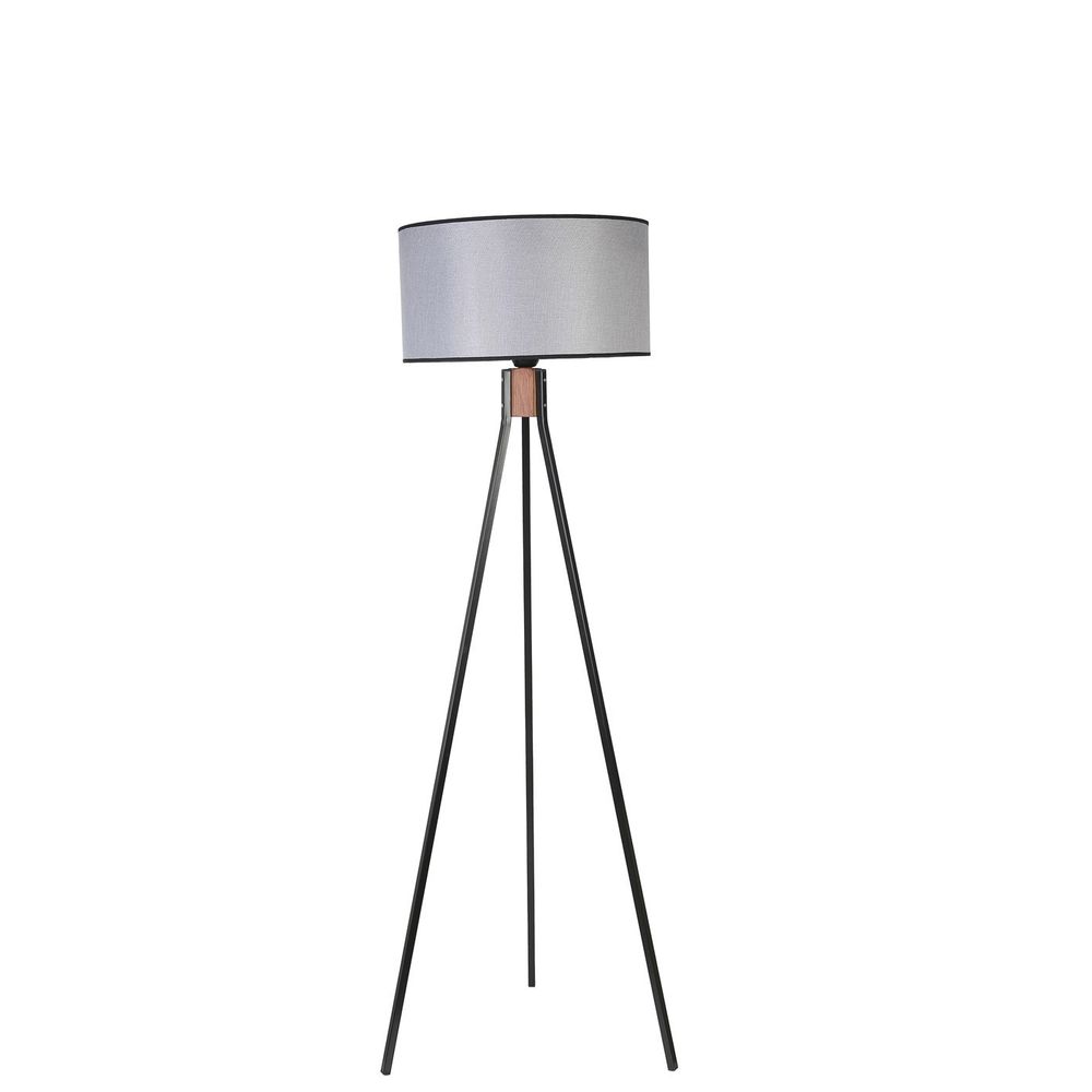 Fısco Tripod Crni Lambader sa Sivi Abajur slika 3
