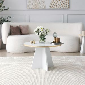 Stolić za kafu 'Mushroom - Gold, White v2' u zlatno-bijeloj boji