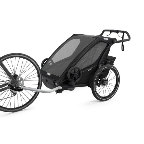 Thule Chariot Sport 2 crna sportska dječja kolica i prikolica za bicikl za dvoje djece (4u1) slika 11