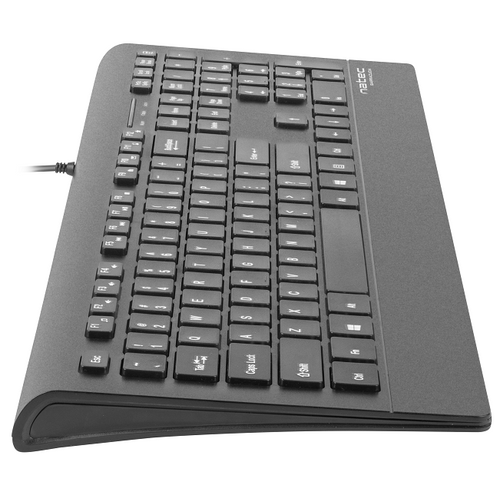 Natec NKL-0876 BARRACUDA, Slim Multimedia Keyboard US, USB, Black slika 3