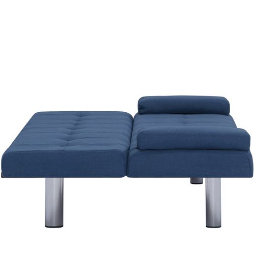 Kauč na razvlačenje od poliestera s 2 jastuka plavi slika 40
