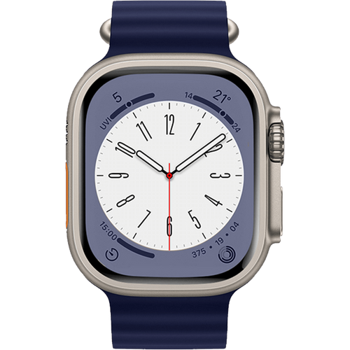 hoco. Silikonski remen za iWatch, 42/44/45/49mm, plava - iWatch WA12 Evening Blue slika 3