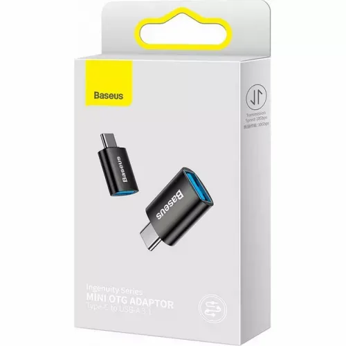 BASEUS INGENUITY USB-C NA USB-A ADAPTER OTG (CRNI) slika 5