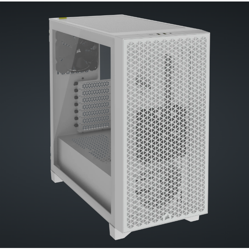 Kućište CORSAIR 3000D AIRFLOW Mid-Tower Gaming ATX kaljeno staklo bez napajanja bela slika 12