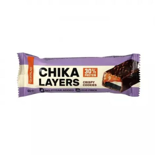 CHIKALAB Chika Layers Preliveni petoslojni proteinski bar sa punjenjem Crispy Cookies 60g slika 2