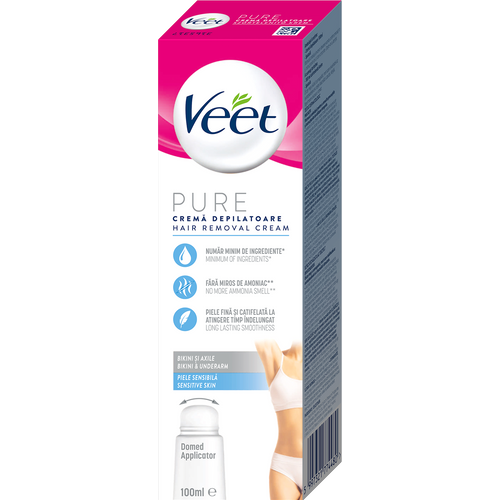 Veet Pure krema za Bikini & Pazuh 100ml slika 1