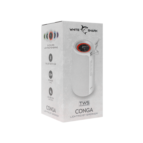 White Shark BLUETOOTH ZVUČNIK GBT-808 CONGA Bijeli slika 15