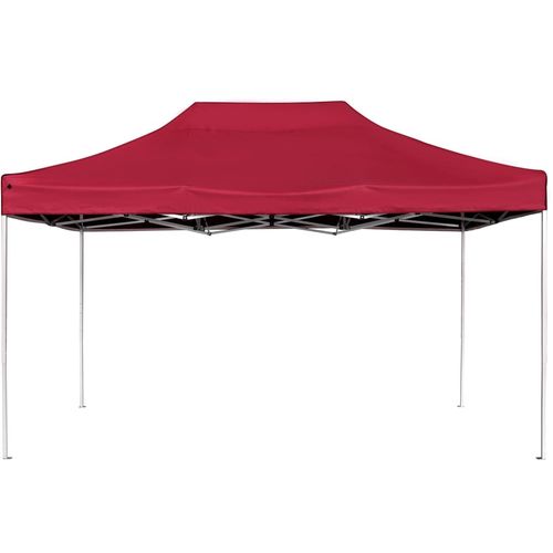 Profesionalni sklopivi šator za zabave 4,5 x 3 m crvena boja vina slika 13