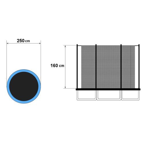 ModernHome univerzalna unutarnja mreža za trampolin 250 cm slika 5