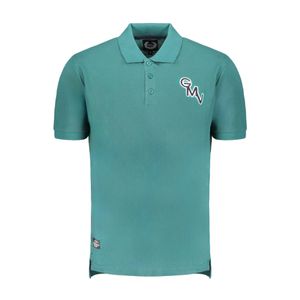 GIAN MARCO VENTURI GREEN MEN'S SHORT SLEEVED POLO SHIRT