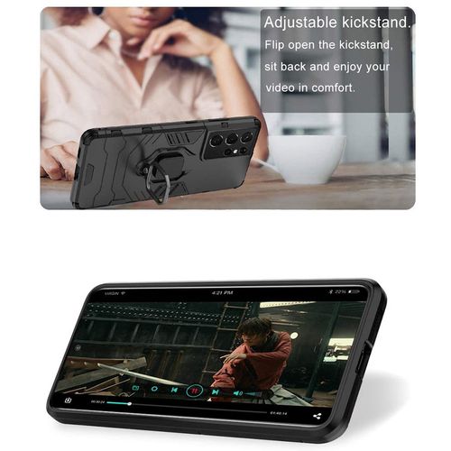 Techsuit - Silicone Shield - Samsung Galaxy S21 Ultra - crna slika 4