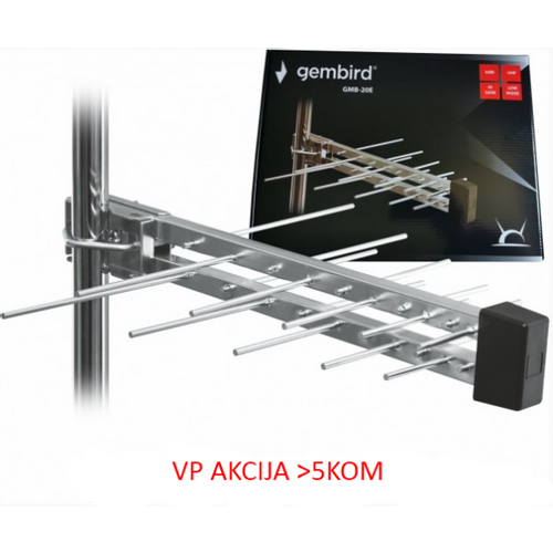 GMB-20E sa kutijom **Gembird Antena Loga UHF sa RF-Konektorom, 20elemenata, duzina 39cm, 6dB alu 609 slika 3