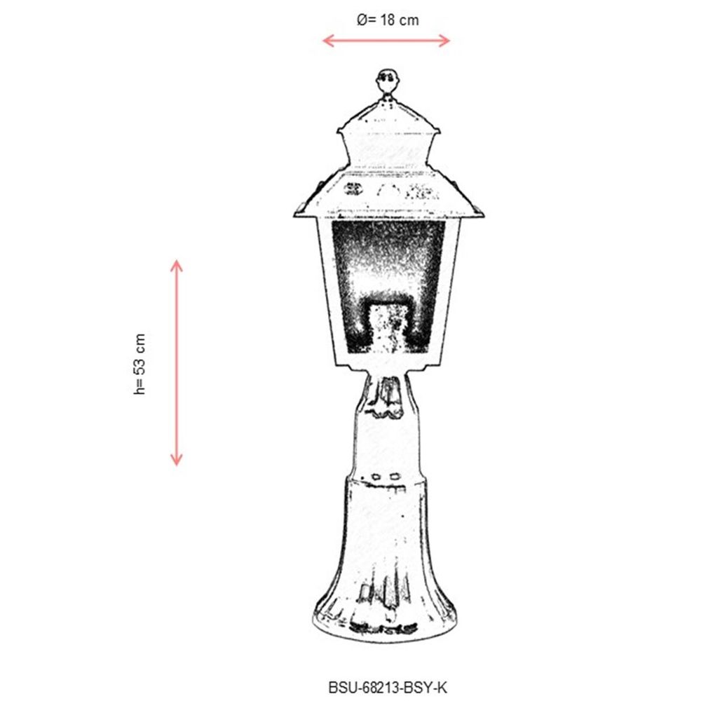 BSU-68213-BSY-K Crna Spoljna Zidna Lampa slika 3