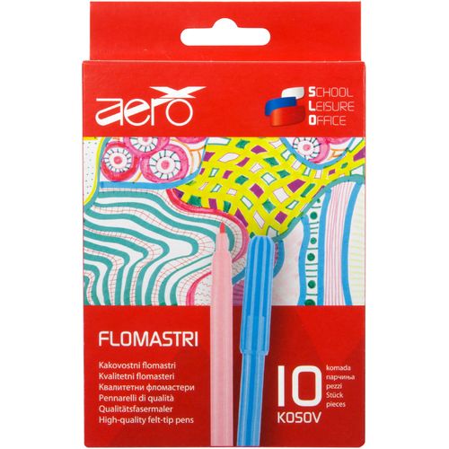 Aero Flomasteri 10 kom u kartonskoj kutiji 4455-0012 slika 1