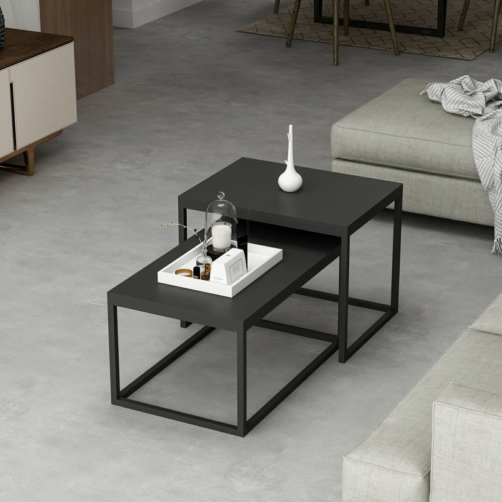 Leka - Crni Nesting Sto (2 Komada) slika 2