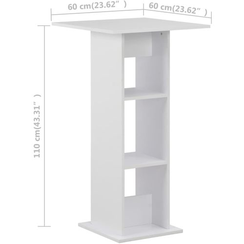 Barski stol bijeli 60 x 60 x 110 cm slika 37