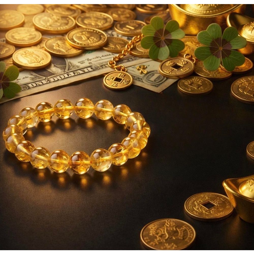 Poludrago kamenje Narukvica - Citrine Luck slika 1