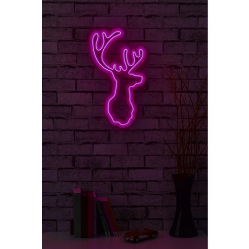 Wallity Ukrasna plastična LED rasvjeta, Deer - Pink slika 2