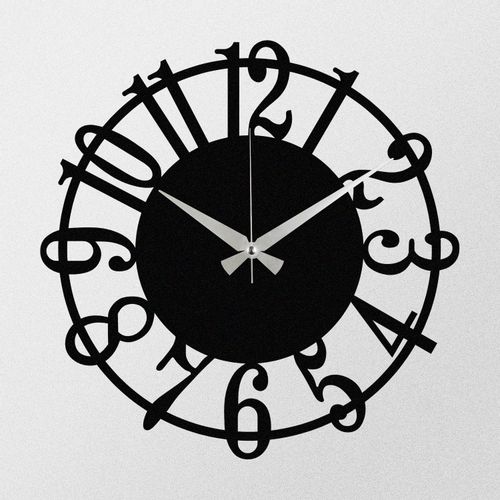 Enzoclock - S006 Black Decorative Metal Wall Clock slika 4