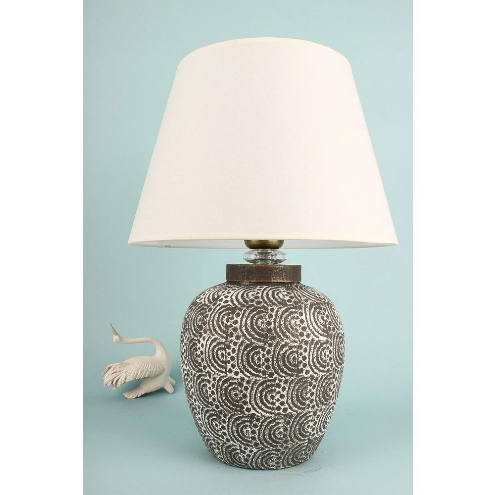 YL687 Siva i Bijela Stolna Lampa slika 1