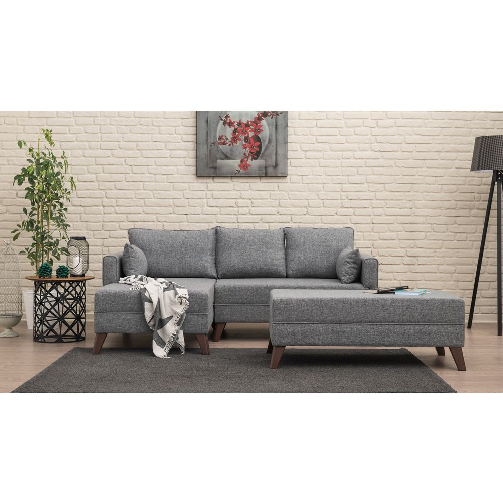 Ugaona Sofa Bella Lijevi Kut 2 Siva sa Funkcijom Ležaja slika 2