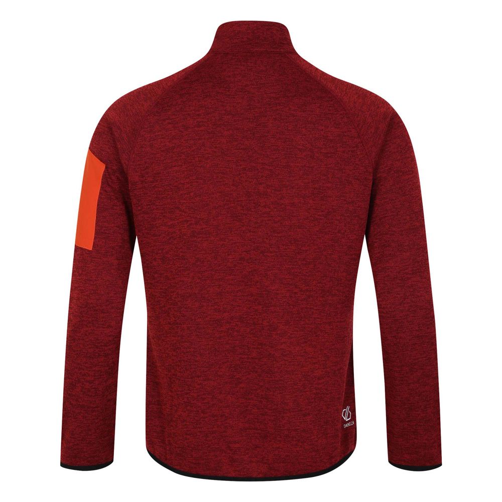 Dare2B Muški duks na kopčanje Distinctly Torrek Fleece, Danger Syrah/Cinnamon Red slika 3