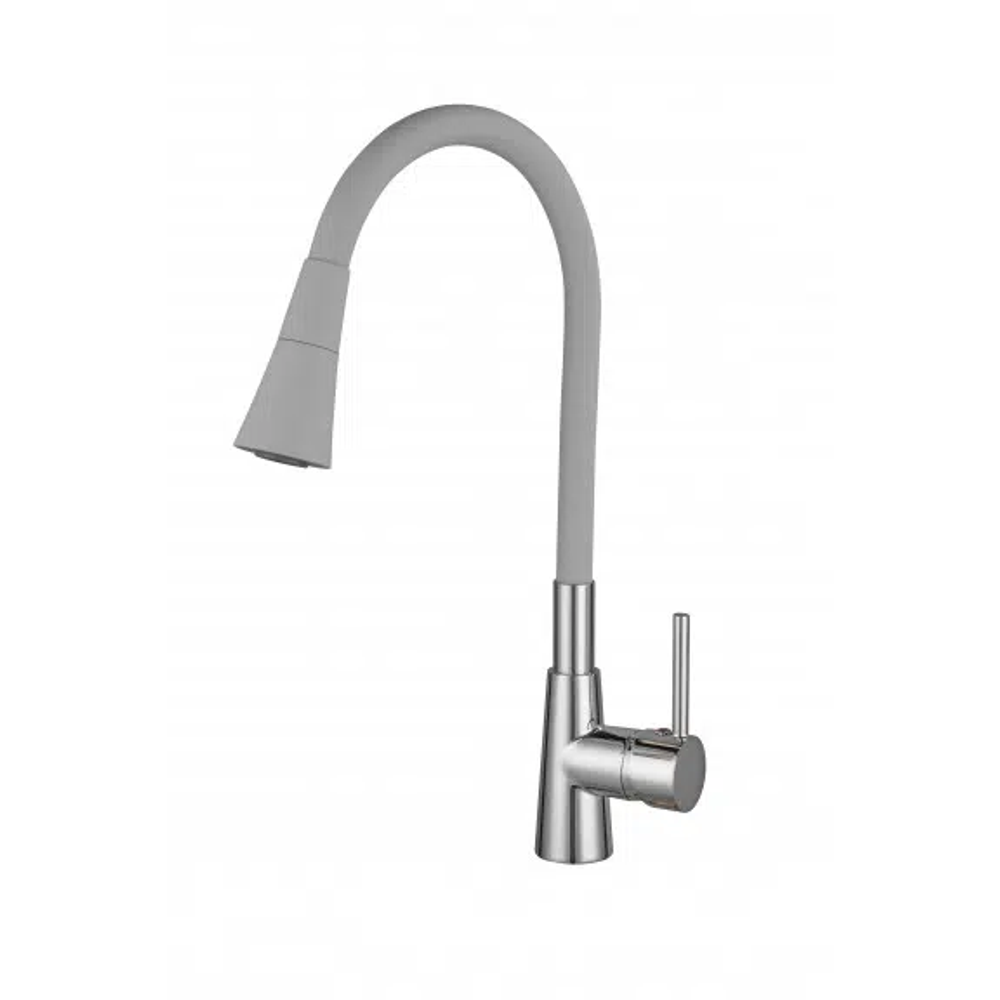 Inter Ceramic slavina za sudoper havana + set za ugradnju zinc/mesing kromirana/siva slika 1