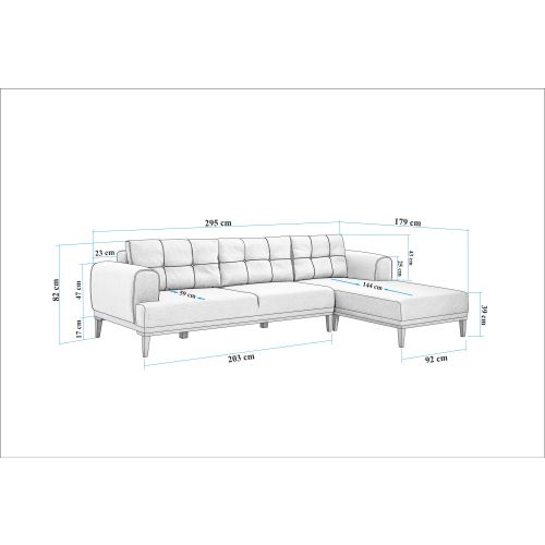 Woody Fashion Kutna garnitura Vina Corner - sivi, Atlantic Pine slika 9